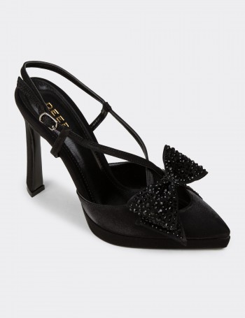 Women's Black Platform Heel for Evening Wear