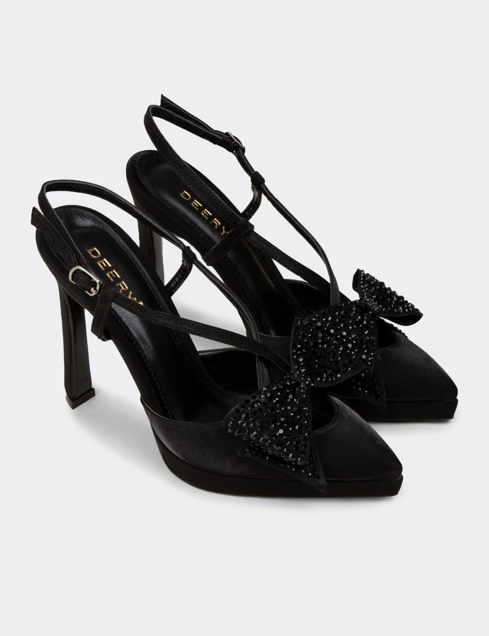 Women's Black Platform Heel for Evening Wear - RD115ZSYHM01