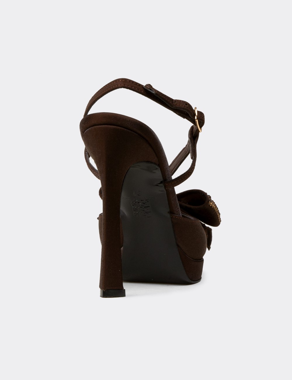 Women's Brown Platform Evening Heels - RD115ZKHVM01