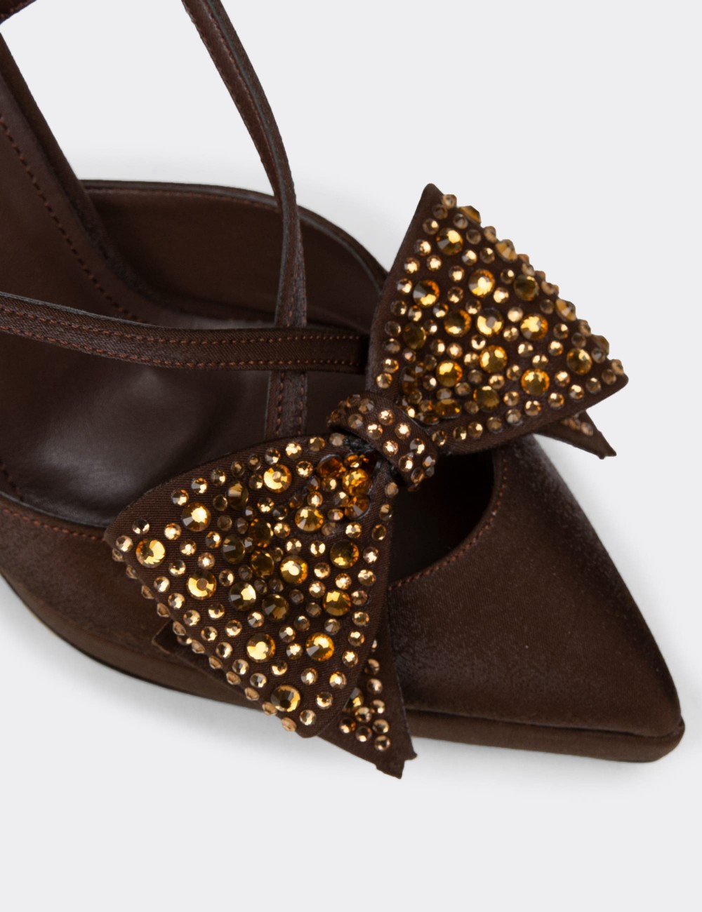 Women's Brown Platform Evening Heels - RD115ZKHVM01