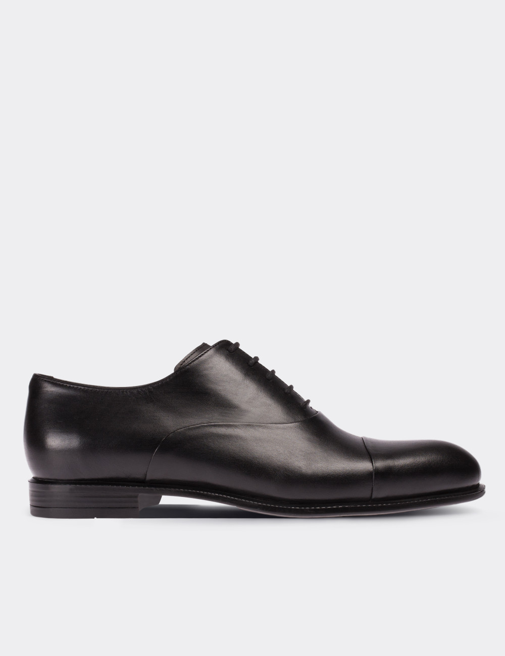 Black  Leather Classic Shoes - 01026MSYHC03