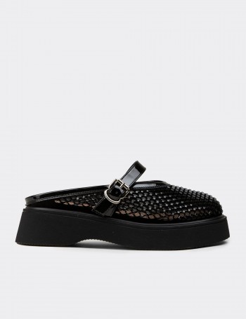 Women's Black Mule
