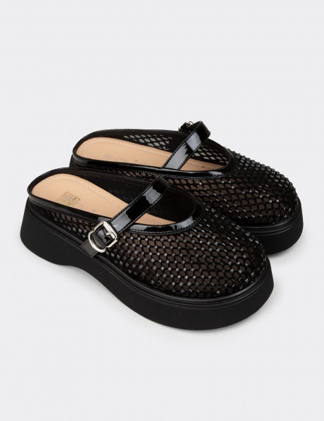 Women's Black Mule
