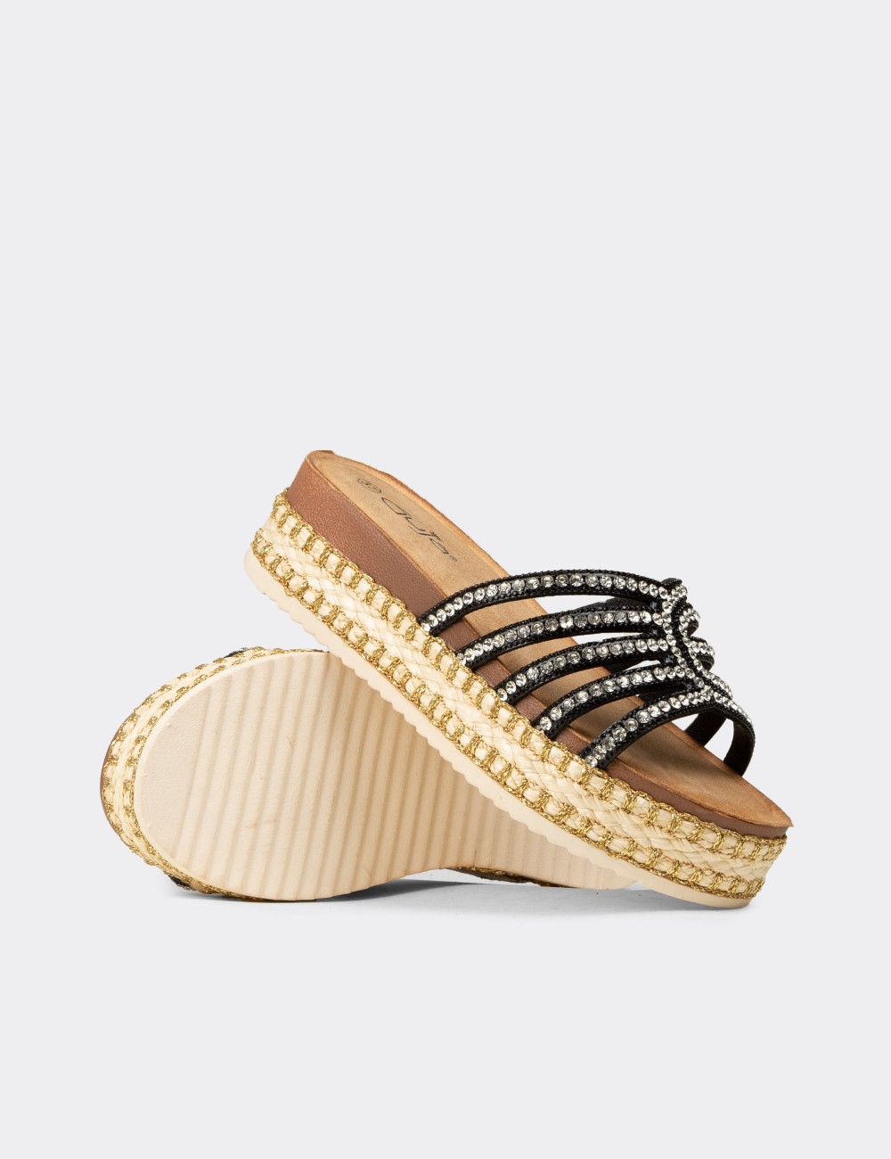Women's Black Mule - 25172ZSYHP01
