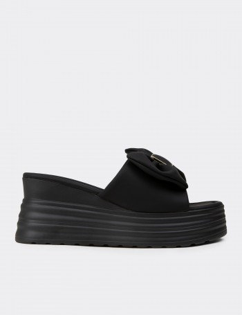 Women’s Black Platform Mule