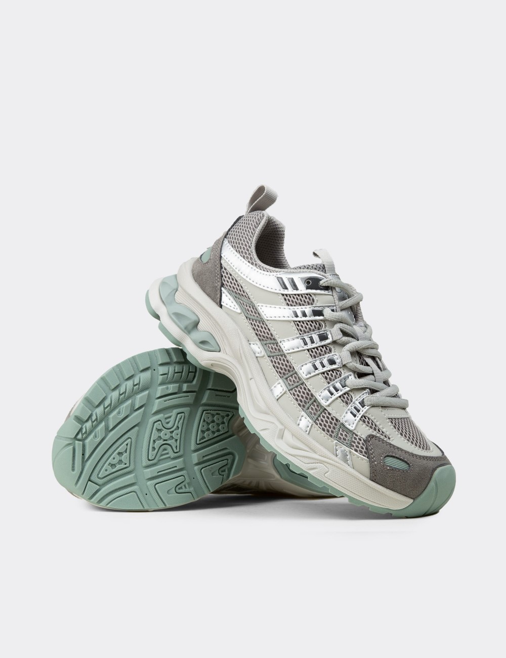 Women's Gray Sneakers - 26369ZGRIP01