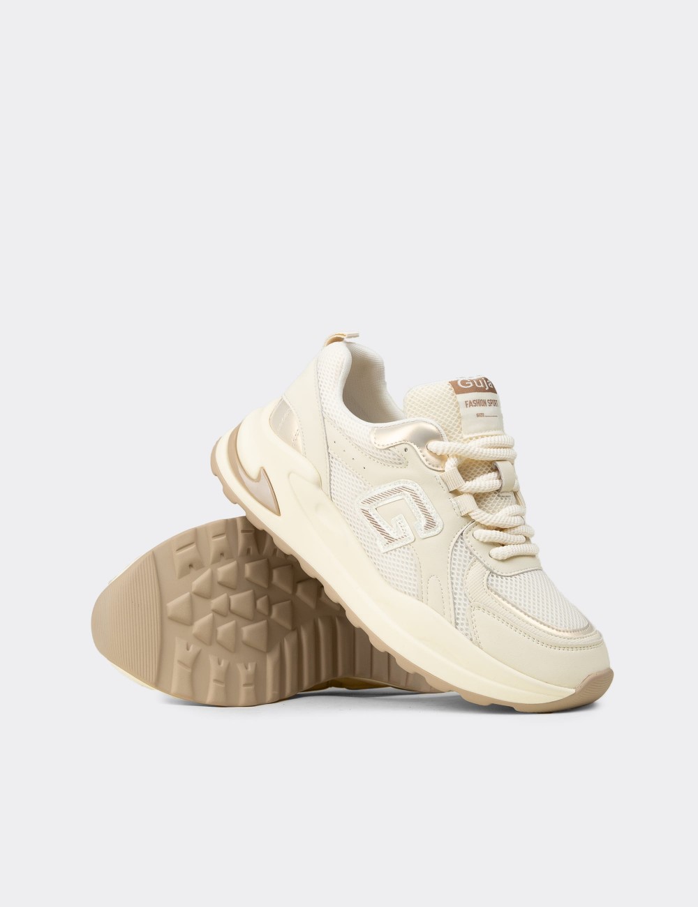 Women's Beige Sneakers - 26286ZBEJP01