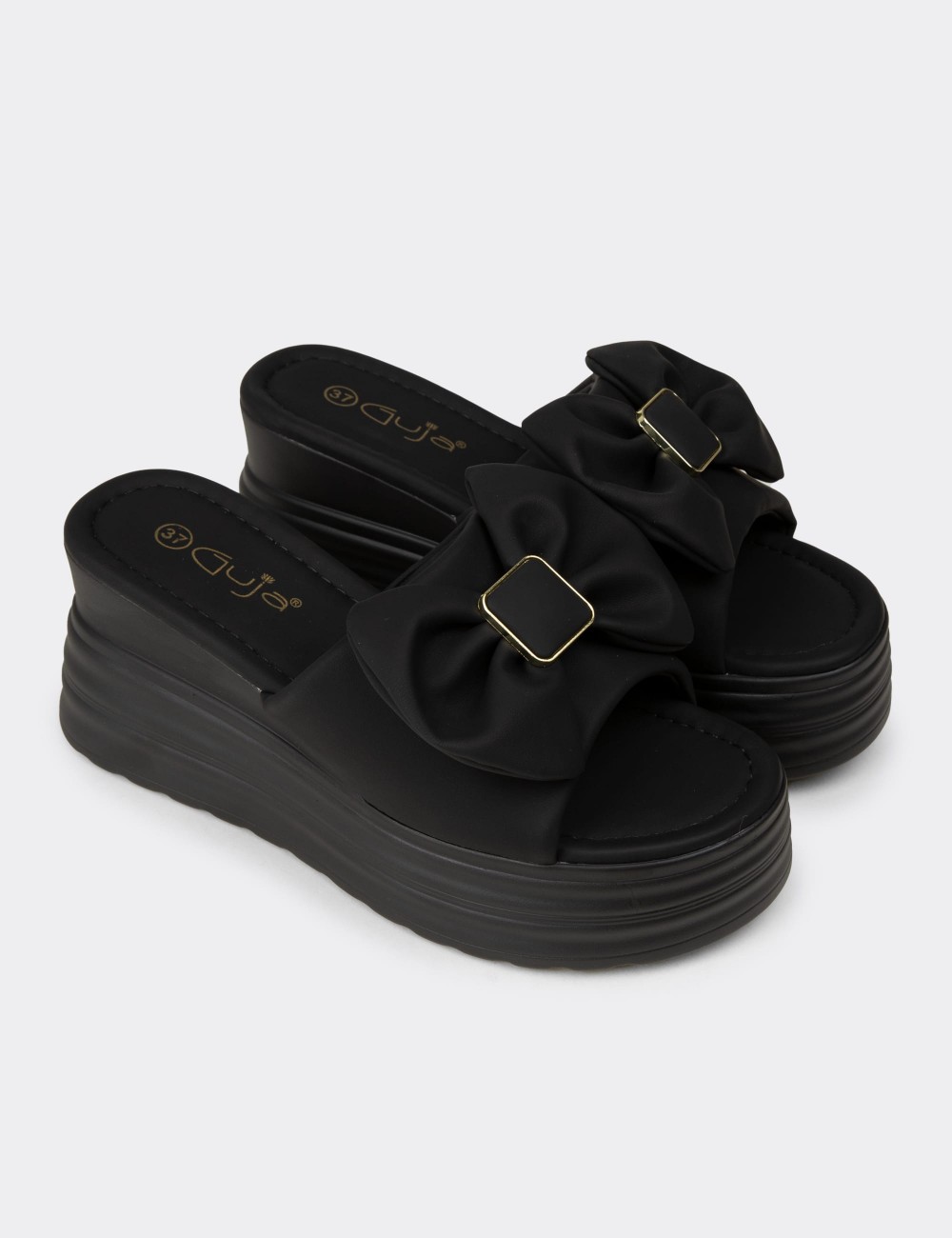 Women’s Black Platform Mule - 26450ZSYHP01