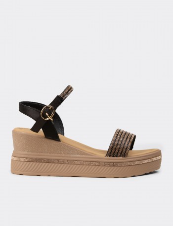 Women's Black Platform Sandals