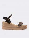 Women's Black Platform Sandals