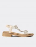 Women's Transparent Beige Sandals