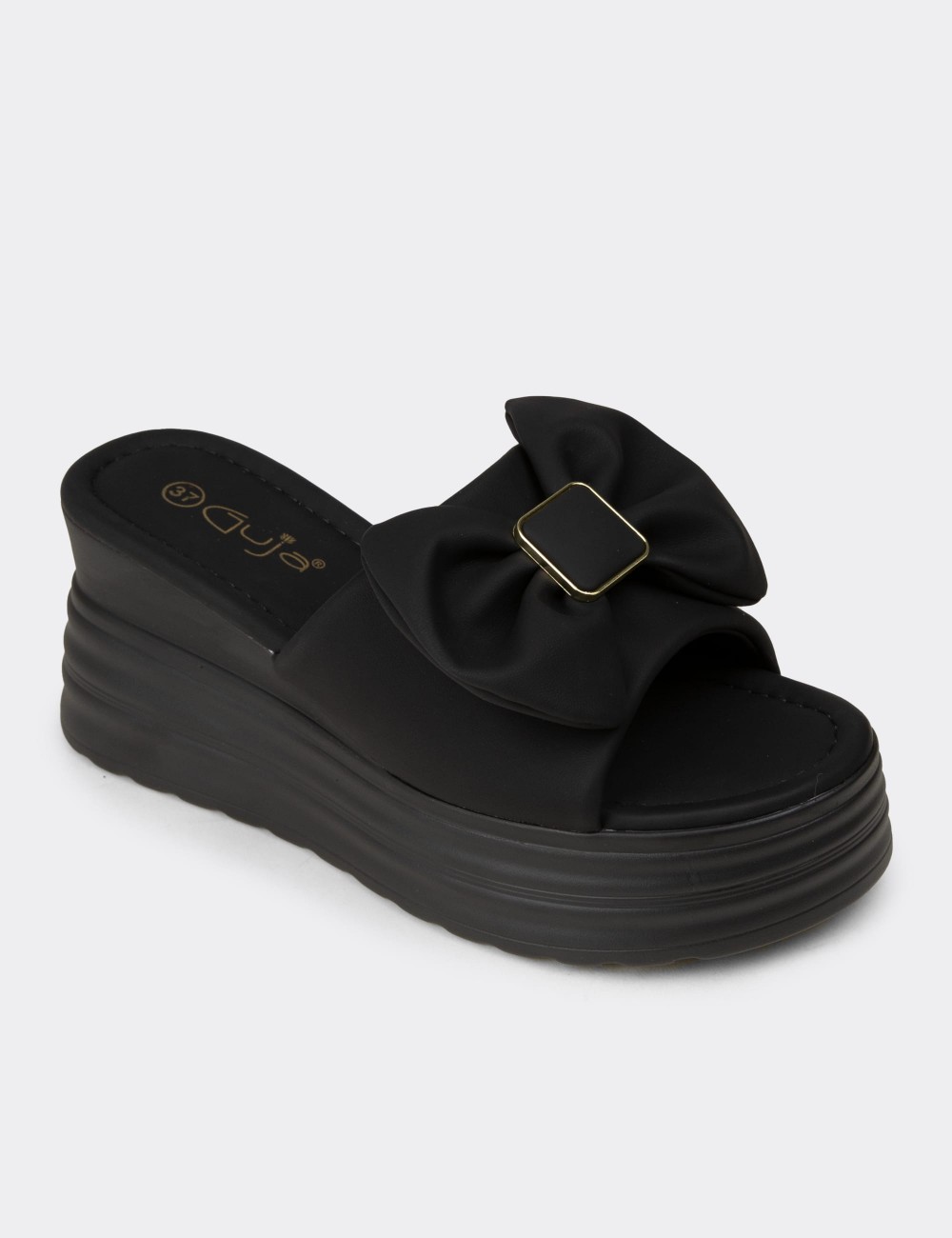 Women’s Black Platform Mule - 26450ZSYHP01