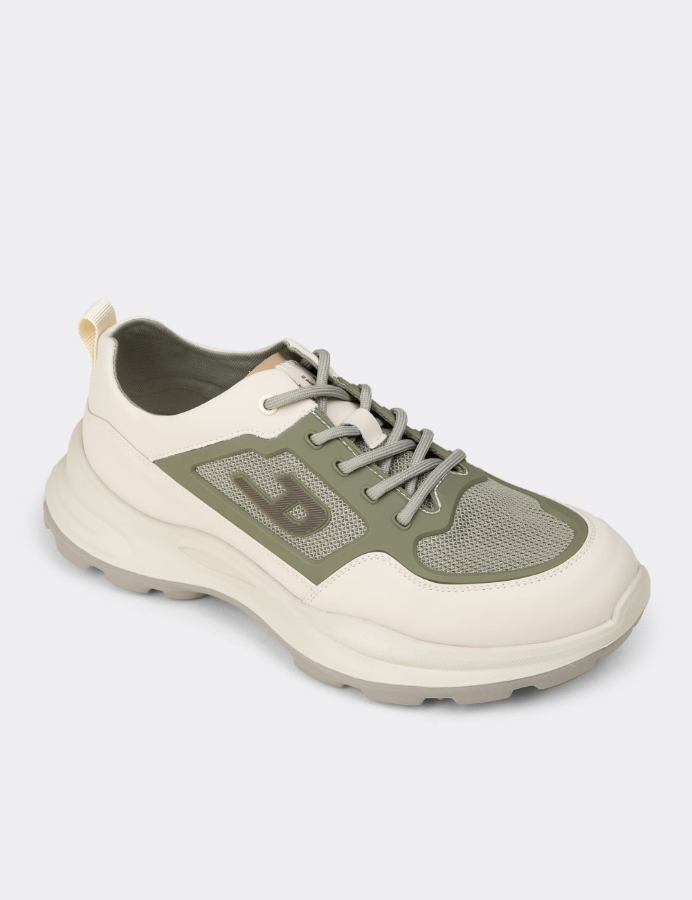 Men's Green Sneakers - 26572MYSLC01