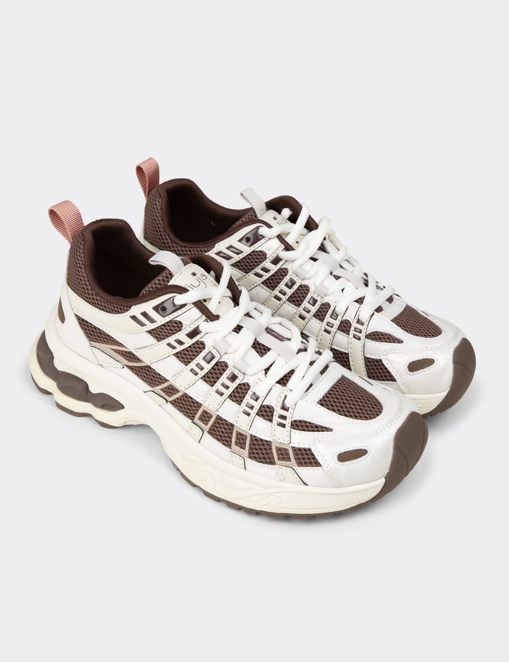Women's Brown Sneakers - 26369ZKHVP01