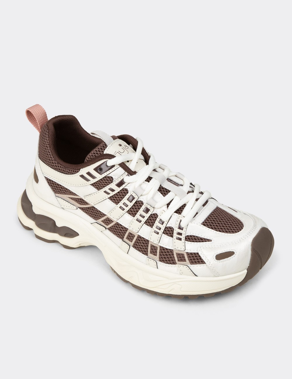 Women's Brown Sneakers - 26369ZKHVP01