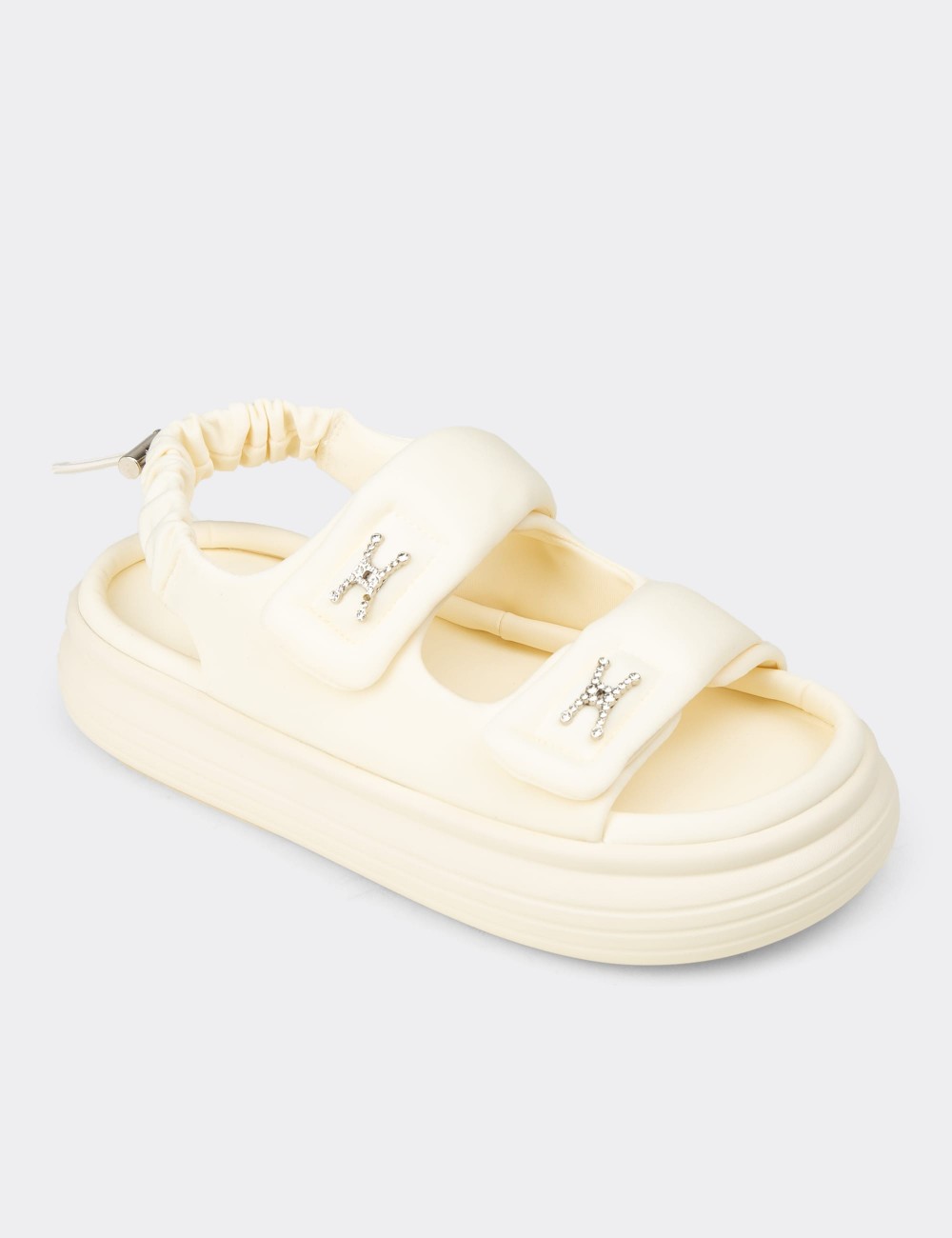 Women's Beige Sandals - 25413ZBEJP01