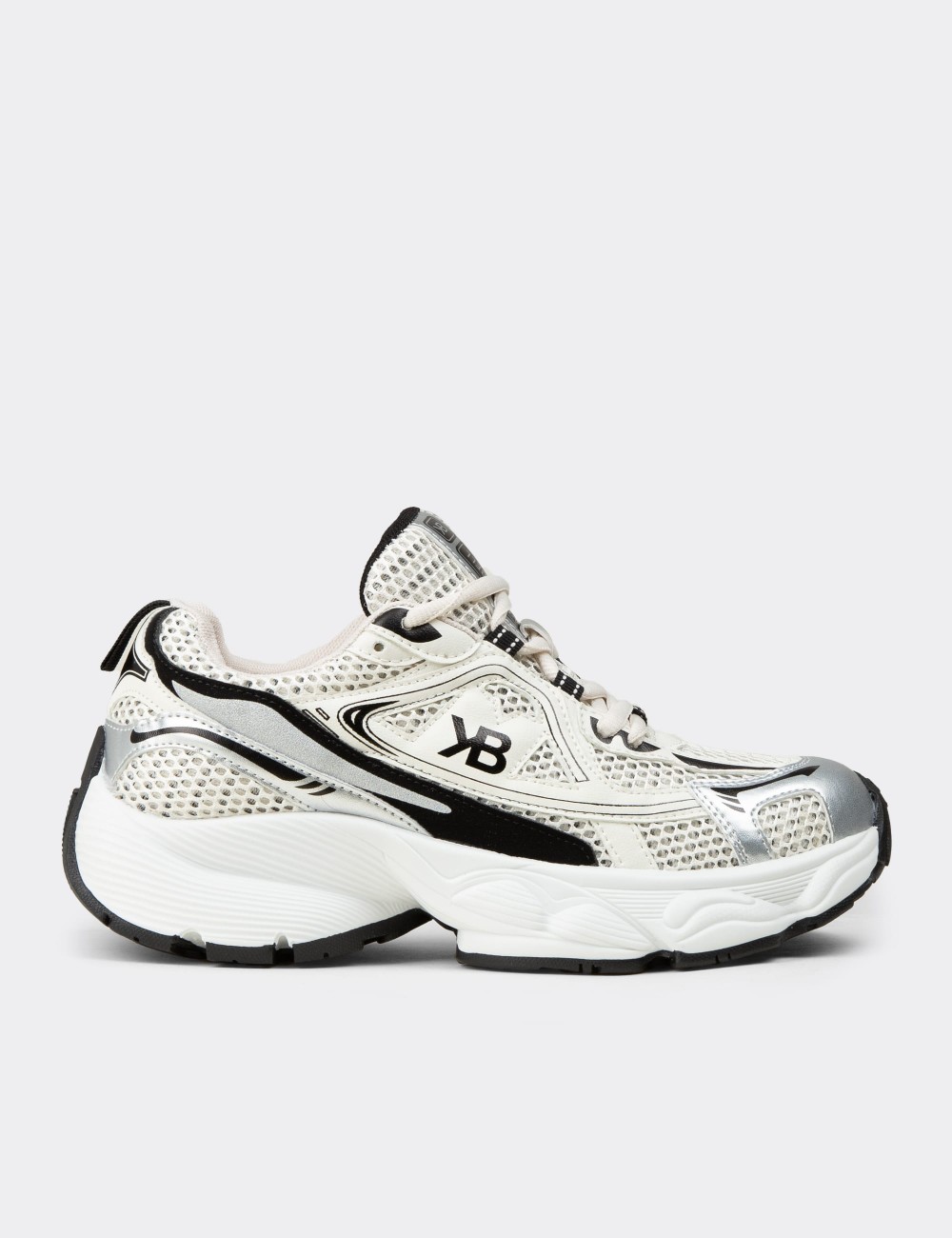 Women's Chunky Mesh Black Sneakers - K1152ZSYHP01