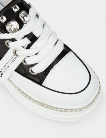 Women's Black Hidden Wedge Sneakers