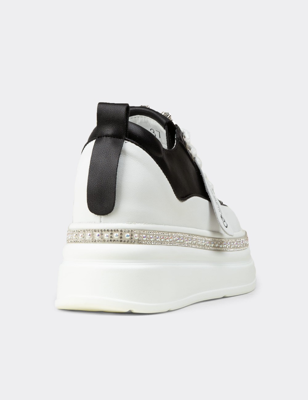 Women's Black Hidden Wedge Sneakers - K0004ZSYHC01