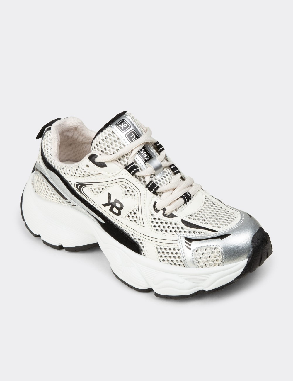 Women's Chunky Mesh Black Sneakers - K1152ZSYHP01