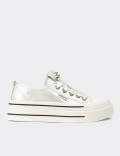 Women's White Patent Sneaker