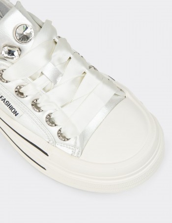Women's White Patent Sneaker