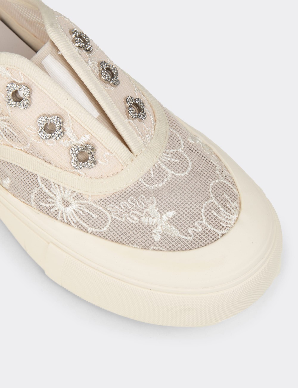 Women's Lace Slip-On Platform Sneakers - K0523ZBEJC01