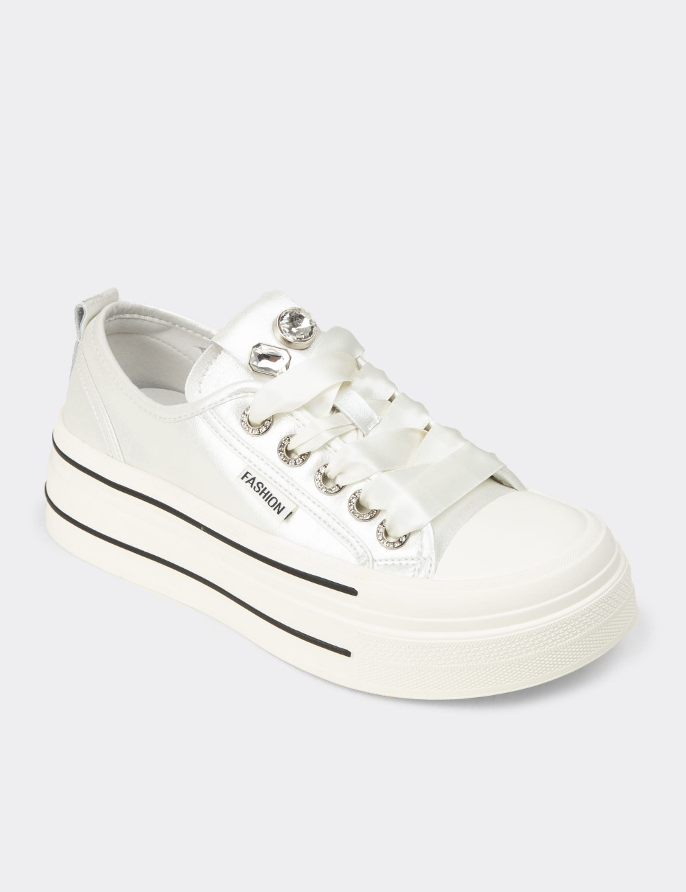 Women's White Patent Sneaker - K0524ZBYZC01