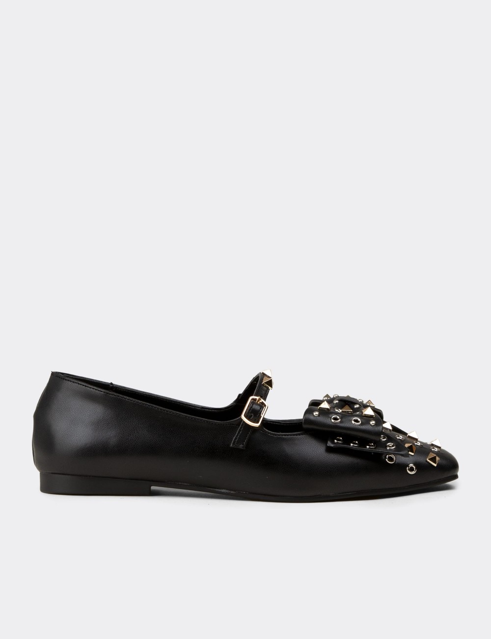Women's Black Mary Jane Flats - RD130ZSYHC01