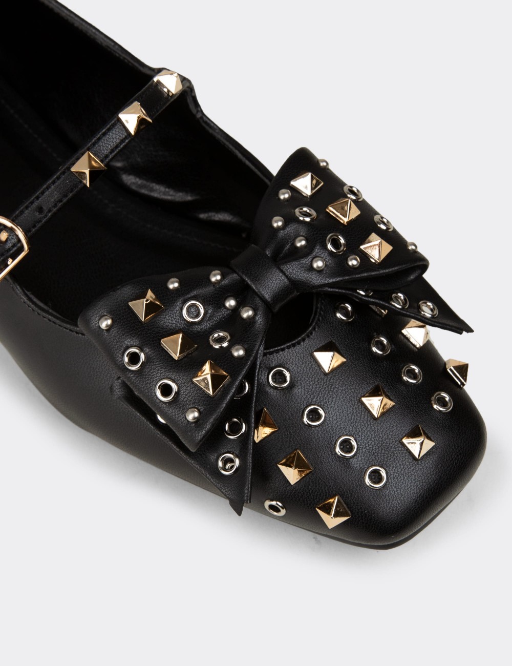 Women's Black Mary Jane Flats - RD130ZSYHC01