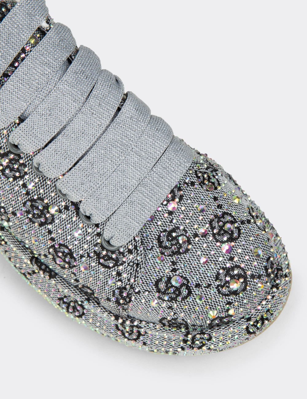 Women's Sneakers with Gray Stone Details - K0052ZGRIC01