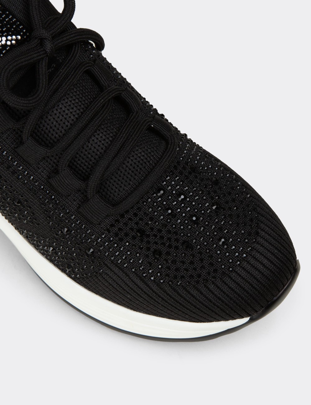 Women's Black Hidden Wedge Sneaker - K5050ZSYHC01