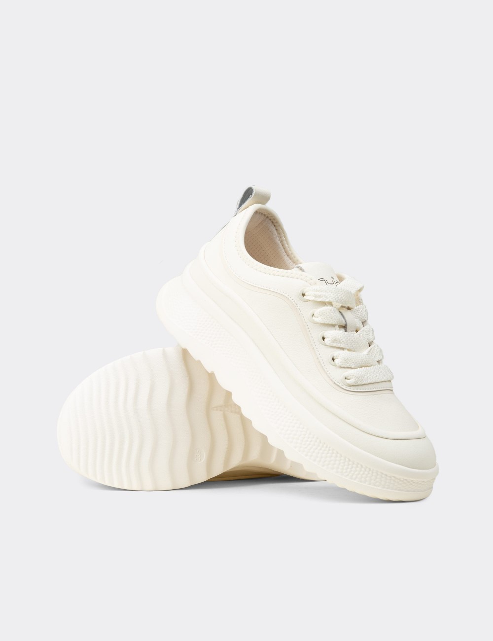 Women's Beige Sneakers - 26373ZBEJP01