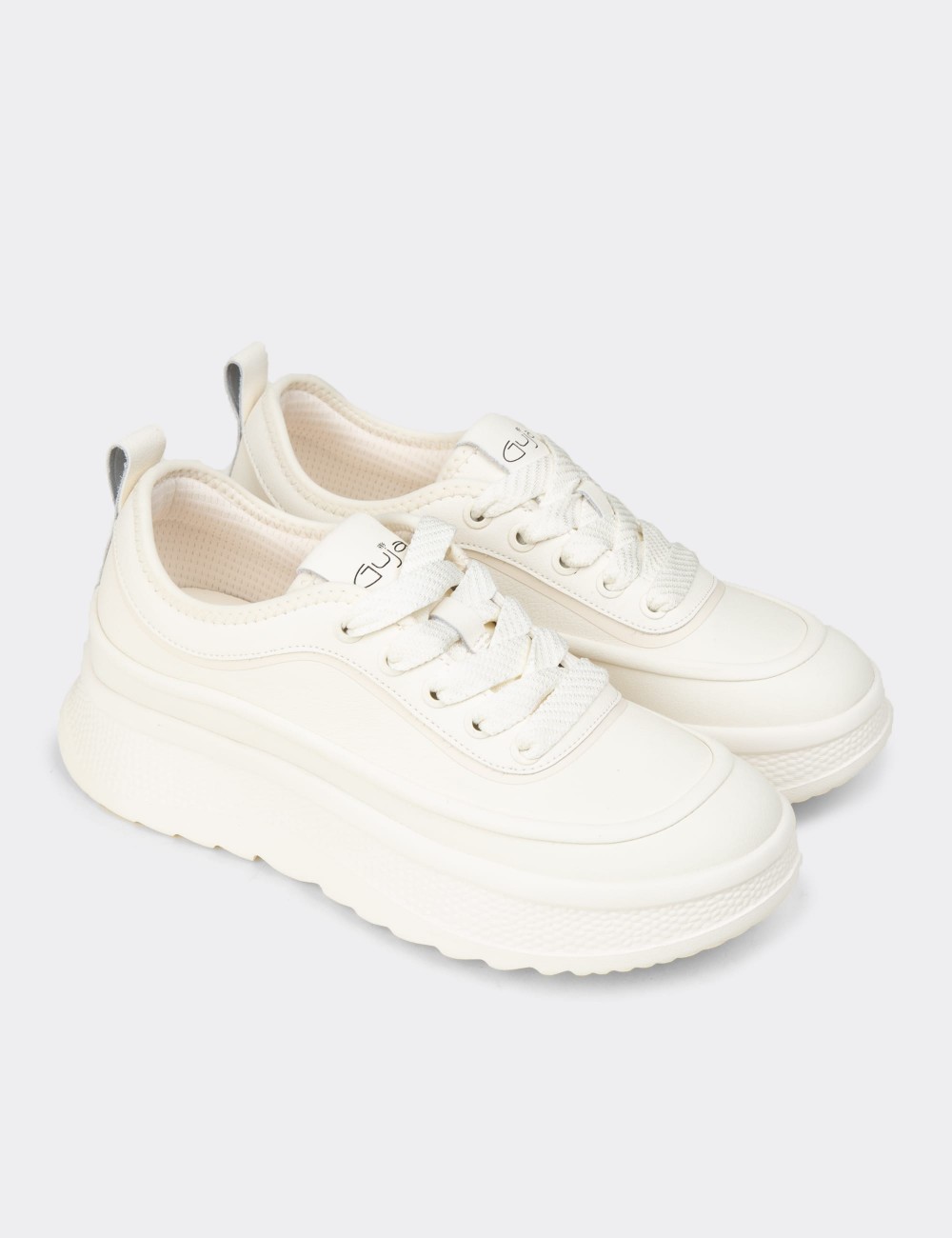 Women's Beige Sneakers - 26373ZBEJP01