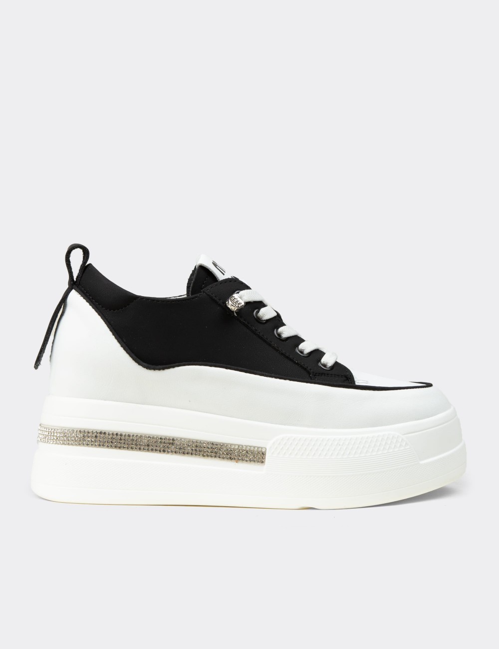 Women's Black Hidden Wedge Sneakers - K7500ZSYHC01