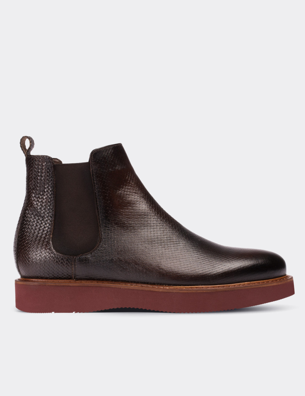 Brown  Leather Chelsea Boots - 01573ZKHVE13