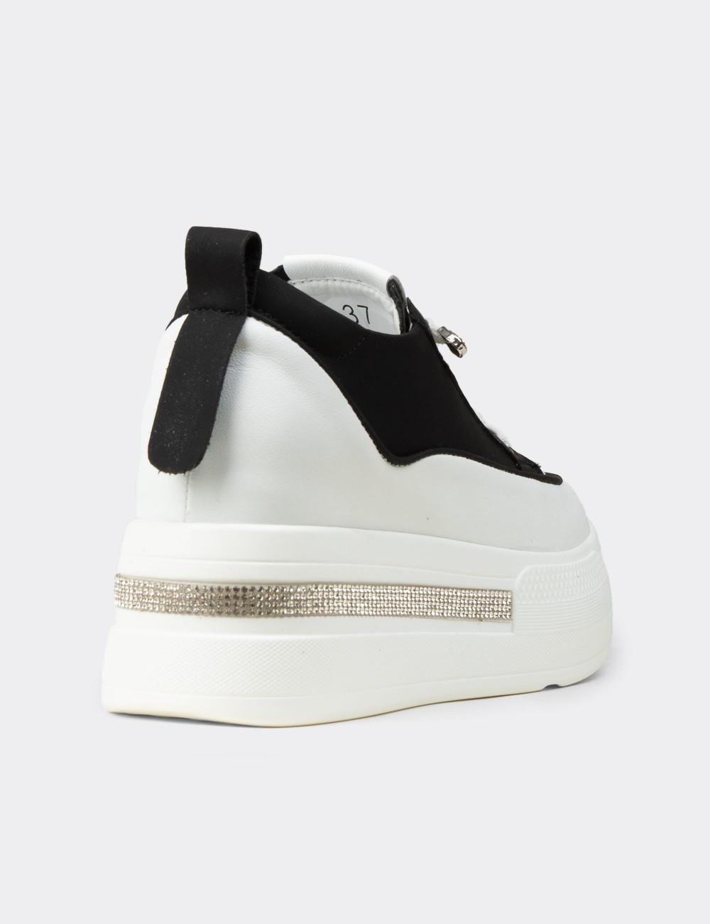 Women's Black Hidden Wedge Sneakers - K7500ZSYHC01