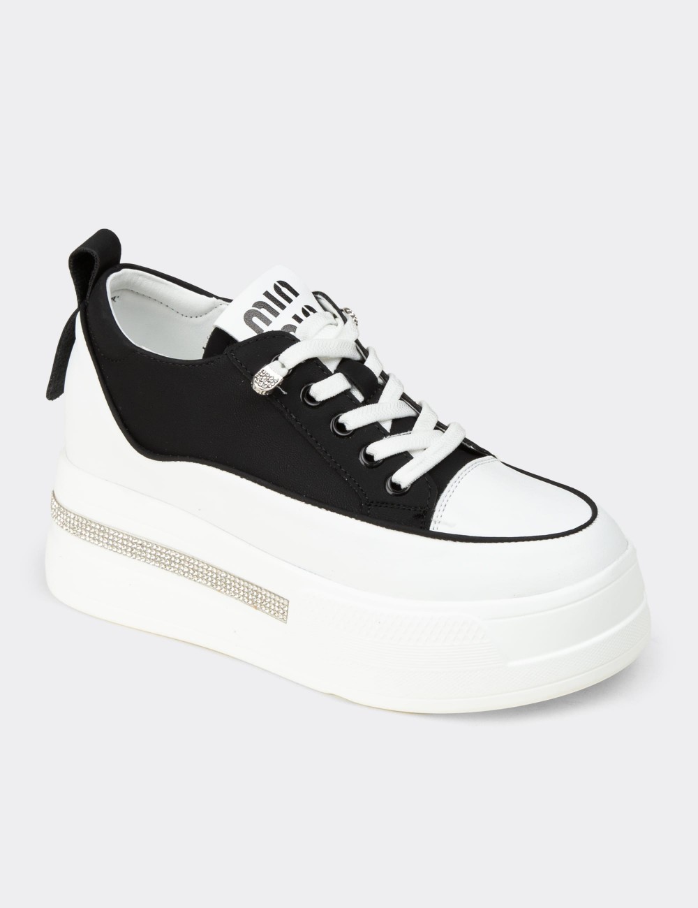 Women's Black Hidden Wedge Sneakers - K7500ZSYHC01