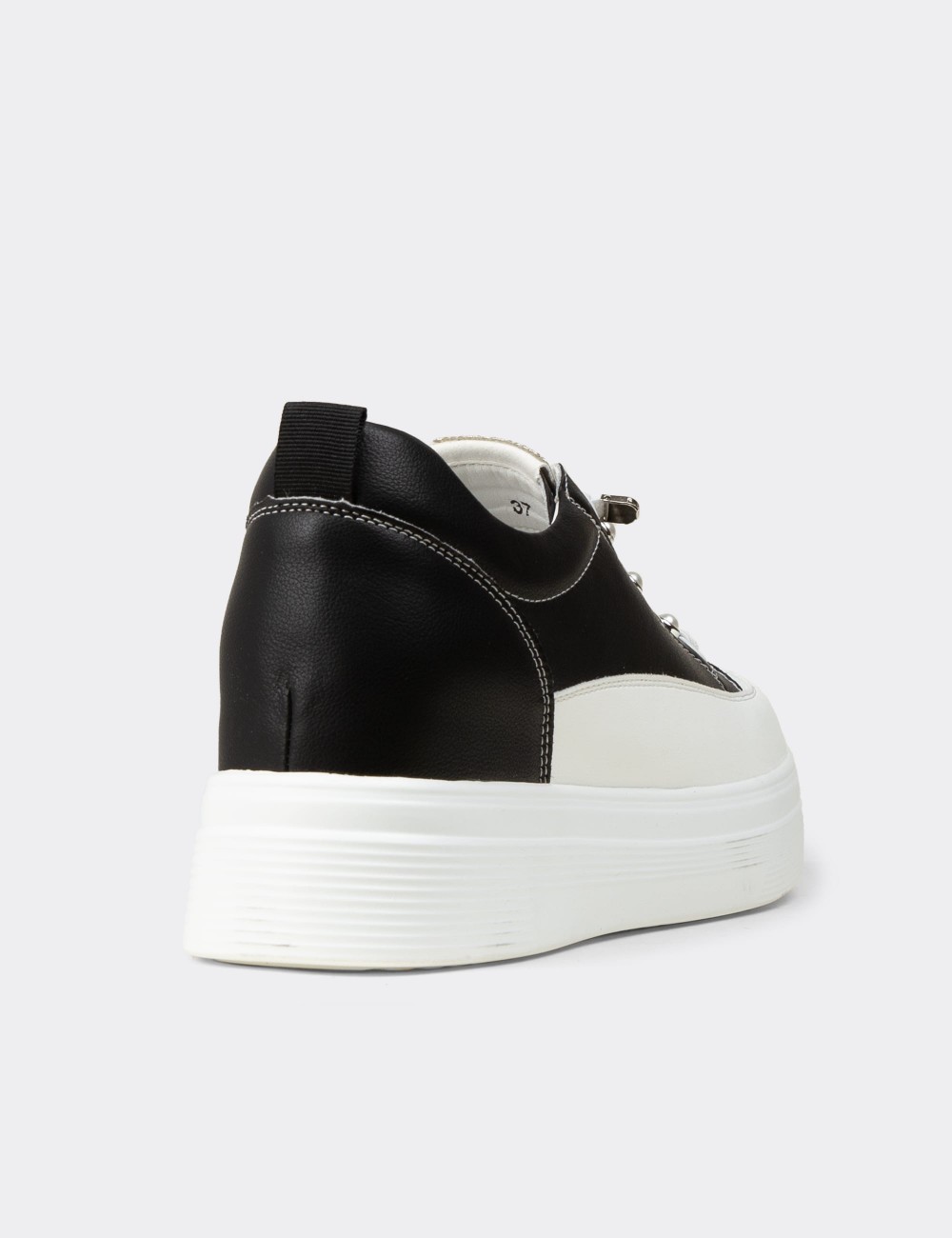 Women's Black Hidden Wedge Sneakers - K0120ZSYHC01