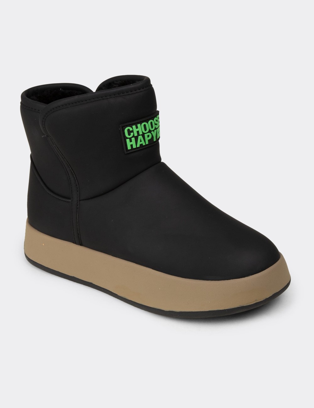 Women's Black Ankle Boots - K2058ZSYHC01