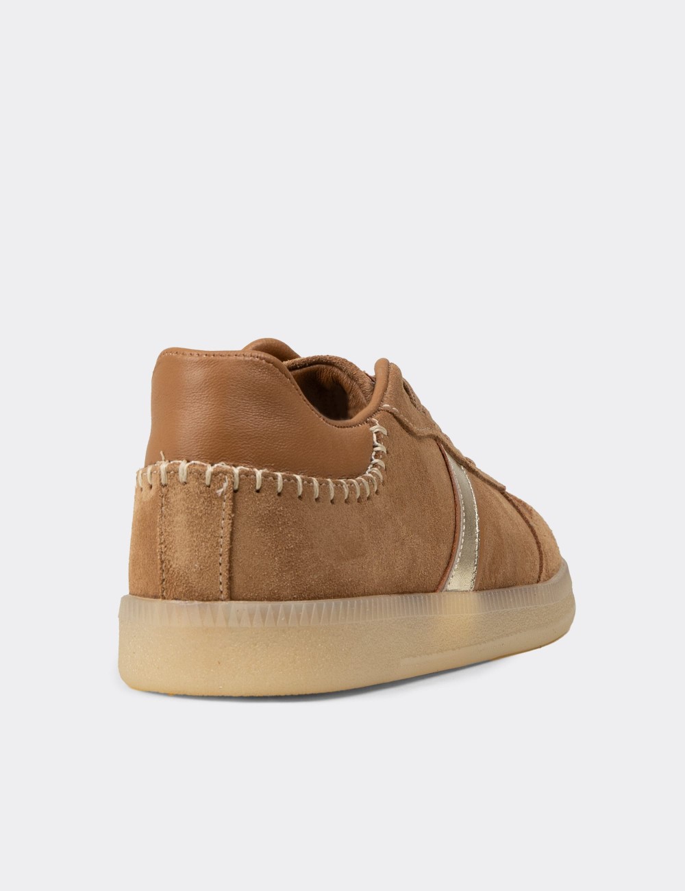 Women's Minimal Sandstone Suede Leather Sneakers - R2603ZVZNC01