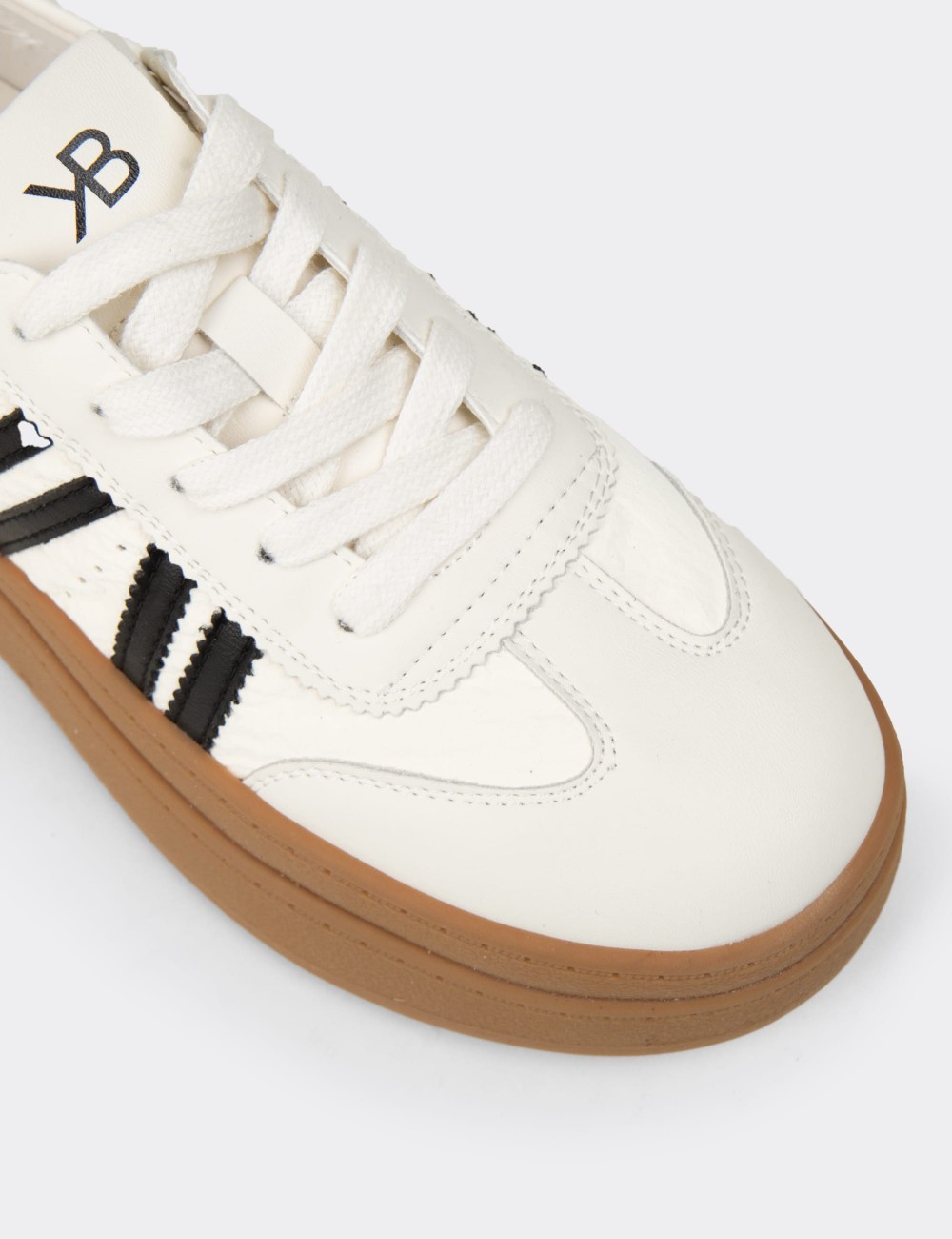 Women's Beige Platform Sneakers - K1062ZBEJC01
