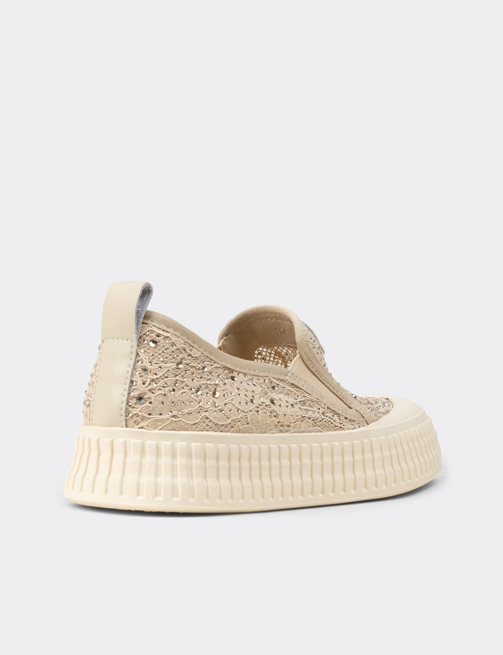 Women's Beige Slip-on Sneakers - K1053ZBEJC01