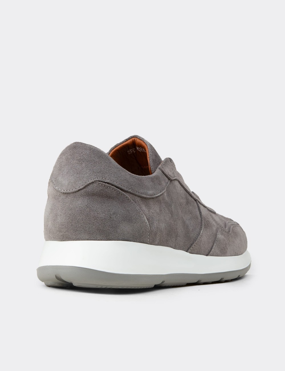 Men's Gray Suede Sneakers - E8210MGRIE01