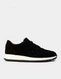 Men's Black Suede Sneakers