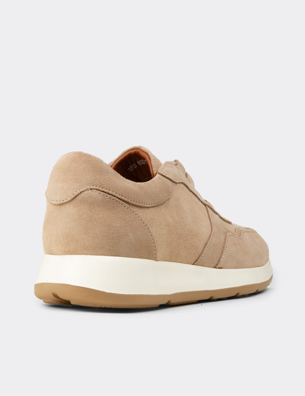 Men's Beige Suede Sneakers - E8210MBEJE01