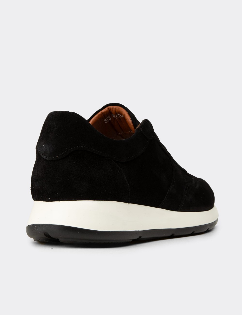 Men's Black Suede Sneakers - E8210MSYHE02