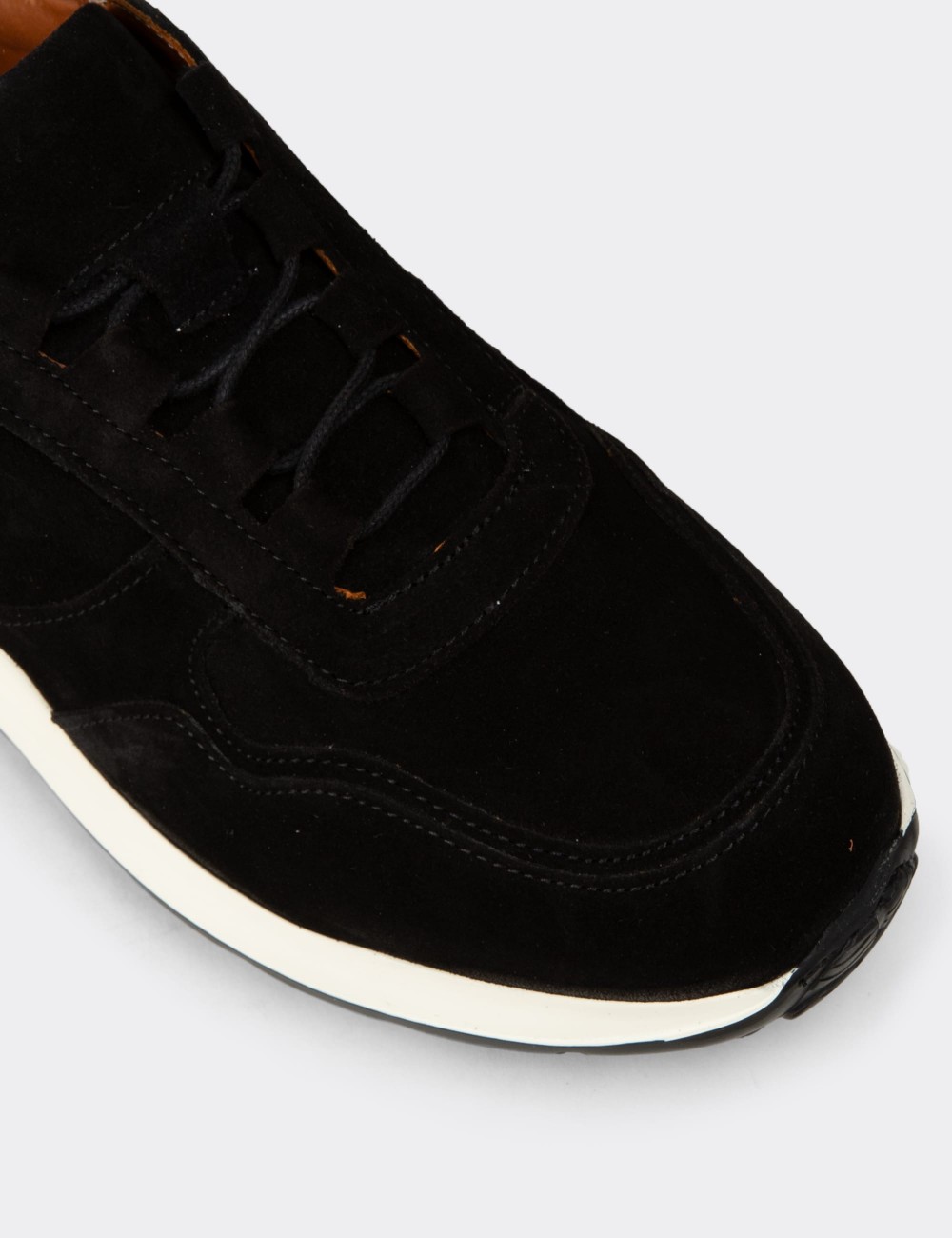 Men's Black Suede Sneakers - E8210MSYHE02