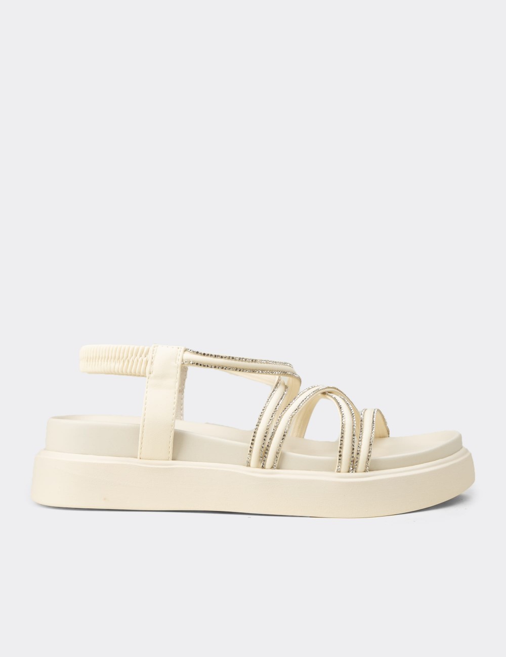 Women's Beige Sandals - K0086ZBEJC01