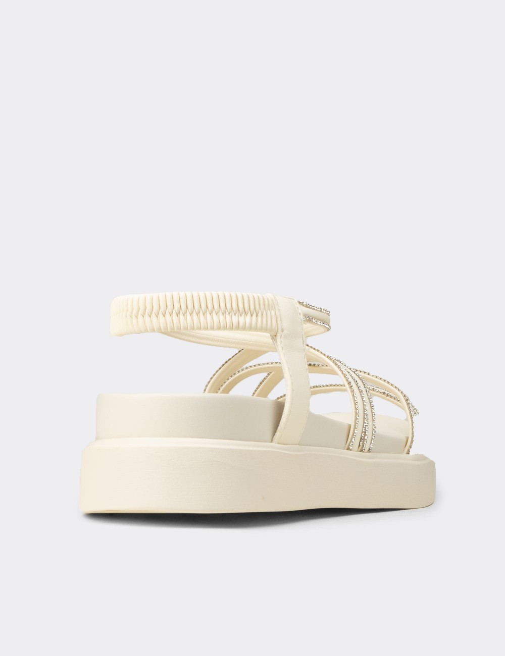 Women's Beige Sandals - K0086ZBEJC01